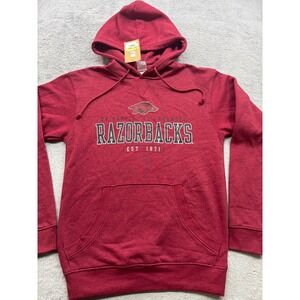 Rivalry Threads Arkansas Razorbacks Hoodie Mens Small Red‎ NCAA Sweatshirt NWT